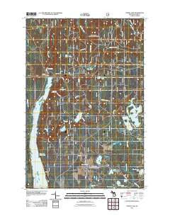 Forest Lake Michigan Historical topographic map, 1:24000 scale, 7.5 X 7.5 Minute, Year 2011