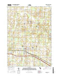 Fowlerville Michigan Current topographic map, 1:24000 scale, 7.5 X 7.5 Minute, Year 2017