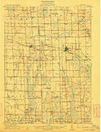 Fowlerville Michigan Historical topographic map, 1:62500 scale, 15 X 15 Minute, Year 1910