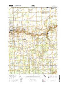 Frankenmuth Michigan Current topographic map, 1:24000 scale, 7.5 X 7.5 Minute, Year 2016