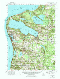 Frankfort Michigan Historical topographic map, 1:62500 scale, 15 X 15 Minute, Year 1956