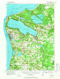 Frankfort Michigan Historical topographic map, 1:62500 scale, 15 X 15 Minute, Year 1956