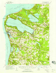 Frankfort Michigan Historical topographic map, 1:62500 scale, 15 X 15 Minute, Year 1956