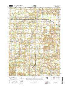 Freeport Michigan Current topographic map, 1:24000 scale, 7.5 X 7.5 Minute, Year 2016