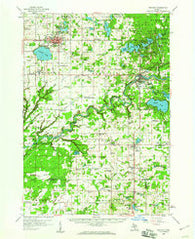 Fremont Michigan Historical topographic map, 1:62500 scale, 15 X 15 Minute, Year 1958