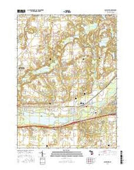 Galesburg Michigan Current topographic map, 1:24000 scale, 7.5 X 7.5 Minute, Year 2016