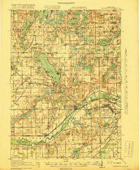 Galesburg Michigan Historical topographic map, 1:62500 scale, 15 X 15 Minute, Year 1918
