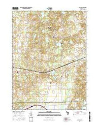 Galien Michigan Current topographic map, 1:24000 scale, 7.5 X 7.5 Minute, Year 2016