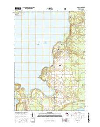 Garden Michigan Current topographic map, 1:24000 scale, 7.5 X 7.5 Minute, Year 2016