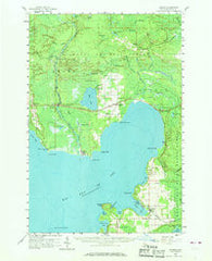 Garden Michigan Historical topographic map, 1:62500 scale, 15 X 15 Minute, Year 1958