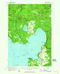 Garden Michigan Historical topographic map, 1:62500 scale, 15 X 15 Minute, Year 1958