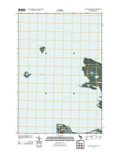 Garden Island West Michigan Historical topographic map, 1:24000 scale, 7.5 X 7.5 Minute, Year 2011
