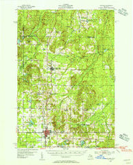 Gaylord Michigan Historical topographic map, 1:62500 scale, 15 X 15 Minute, Year 1954