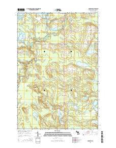 Germfask Michigan Historical topographic map, 1:24000 scale, 7.5 X 7.5 Minute, Year 2014