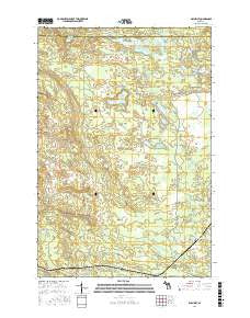 Gilchrist Michigan Current topographic map, 1:24000 scale, 7.5 X 7.5 Minute, Year 2017