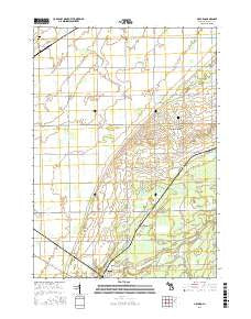 Gilford Michigan Current topographic map, 1:24000 scale, 7.5 X 7.5 Minute, Year 2017