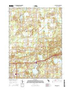 Gilletts Lake Michigan Historical topographic map, 1:24000 scale, 7.5 X 7.5 Minute, Year 2014