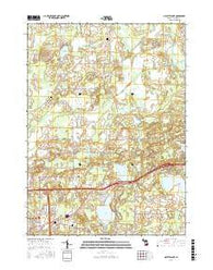 Gilletts Lake Michigan Current topographic map, 1:24000 scale, 7.5 X 7.5 Minute, Year 2017