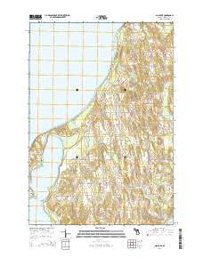 Gills Pier Michigan Historical topographic map, 1:24000 scale, 7.5 X 7.5 Minute, Year 2014