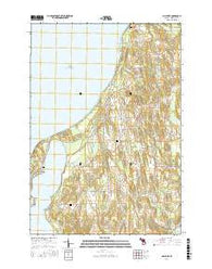 Gills Pier Michigan Current topographic map, 1:24000 scale, 7.5 X 7.5 Minute, Year 2016