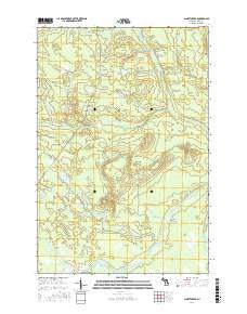 Gimlet Creek Michigan Current topographic map, 1:24000 scale, 7.5 X 7.5 Minute, Year 2017
