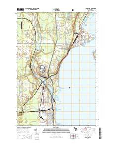 Gladstone Michigan Historical topographic map, 1:24000 scale, 7.5 X 7.5 Minute, Year 2014