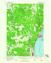 Gladstone Michigan Historical topographic map, 1:62500 scale, 15 X 15 Minute, Year 1958
