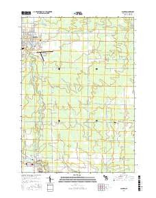 Gladwin Michigan Current topographic map, 1:24000 scale, 7.5 X 7.5 Minute, Year 2016