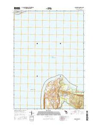 Glen Haven Michigan Current topographic map, 1:24000 scale, 7.5 X 7.5 Minute, Year 2017