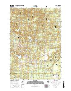 Glennie Michigan Current topographic map, 1:24000 scale, 7.5 X 7.5 Minute, Year 2017