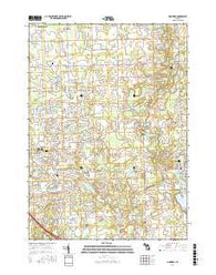 Goodrich Michigan Current topographic map, 1:24000 scale, 7.5 X 7.5 Minute, Year 2017