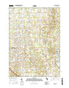 Goodrich Michigan Current topographic map, 1:24000 scale, 7.5 X 7.5 Minute, Year 2017