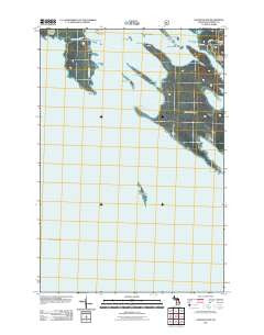 Goose Island Michigan Historical topographic map, 1:24000 scale, 7.5 X 7.5 Minute, Year 2011