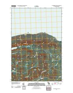 Government Peak Michigan Historical topographic map, 1:24000 scale, 7.5 X 7.5 Minute, Year 2011