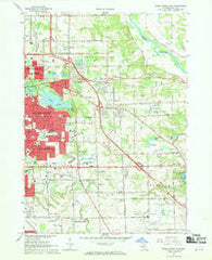 Grand Rapids East Michigan Historical topographic map, 1:24000 scale, 7.5 X 7.5 Minute, Year 1967