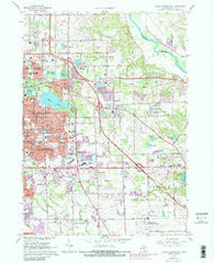 Grand Rapids East Michigan Historical topographic map, 1:24000 scale, 7.5 X 7.5 Minute, Year 1967