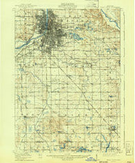 Grand Rapids Michigan Historical topographic map, 1:62500 scale, 15 X 15 Minute, Year 1914