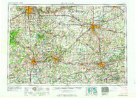Grand Rapids Michigan Historical topographic map, 1:250000 scale, 1 X 2 Degree, Year 1962