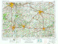Grand Rapids Michigan Historical topographic map, 1:250000 scale, 1 X 2 Degree, Year 1958