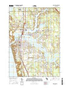 Grand Haven Michigan Current topographic map, 1:24000 scale, 7.5 X 7.5 Minute, Year 2017