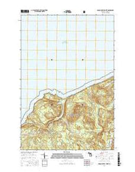 Grand Portal Point Michigan Current topographic map, 1:24000 scale, 7.5 X 7.5 Minute, Year 2017