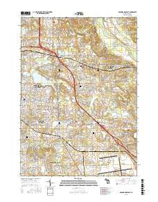 Grand Rapids East Michigan Current topographic map, 1:24000 scale, 7.5 X 7.5 Minute, Year 2016