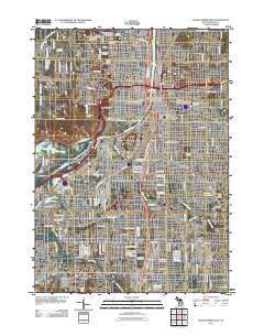 Grand Rapids West Michigan Historical topographic map, 1:24000 scale, 7.5 X 7.5 Minute, Year 2011