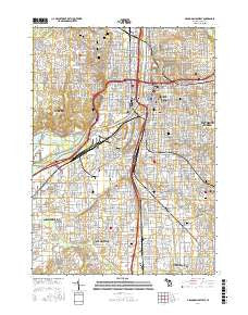 Grand Rapids West Michigan Current topographic map, 1:24000 scale, 7.5 X 7.5 Minute, Year 2017