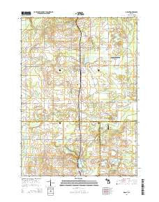 Grant Michigan Historical topographic map, 1:24000 scale, 7.5 X 7.5 Minute, Year 2014