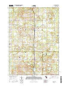 Grant Michigan Current topographic map, 1:24000 scale, 7.5 X 7.5 Minute, Year 2017