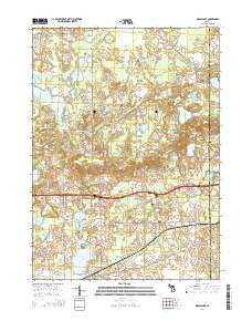 Grass Lake Michigan Historical topographic map, 1:24000 scale, 7.5 X 7.5 Minute, Year 2014