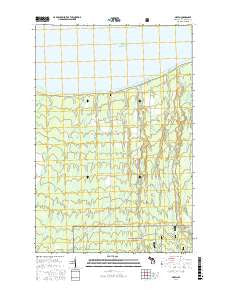 Green Michigan Current topographic map, 1:24000 scale, 7.5 X 7.5 Minute, Year 2017