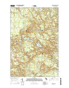 Green Hills Michigan Historical topographic map, 1:24000 scale, 7.5 X 7.5 Minute, Year 2014
