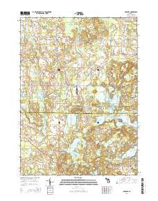 Gregory Michigan Historical topographic map, 1:24000 scale, 7.5 X 7.5 Minute, Year 2014